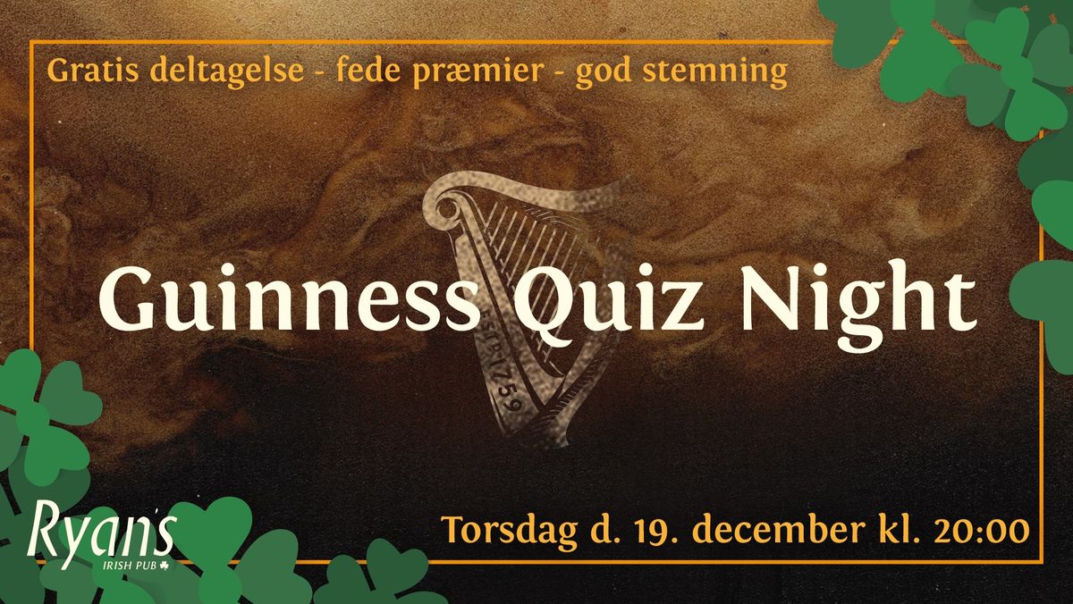 Guinness Pub Quiz Night \/\/ Vind en tur til Dublin