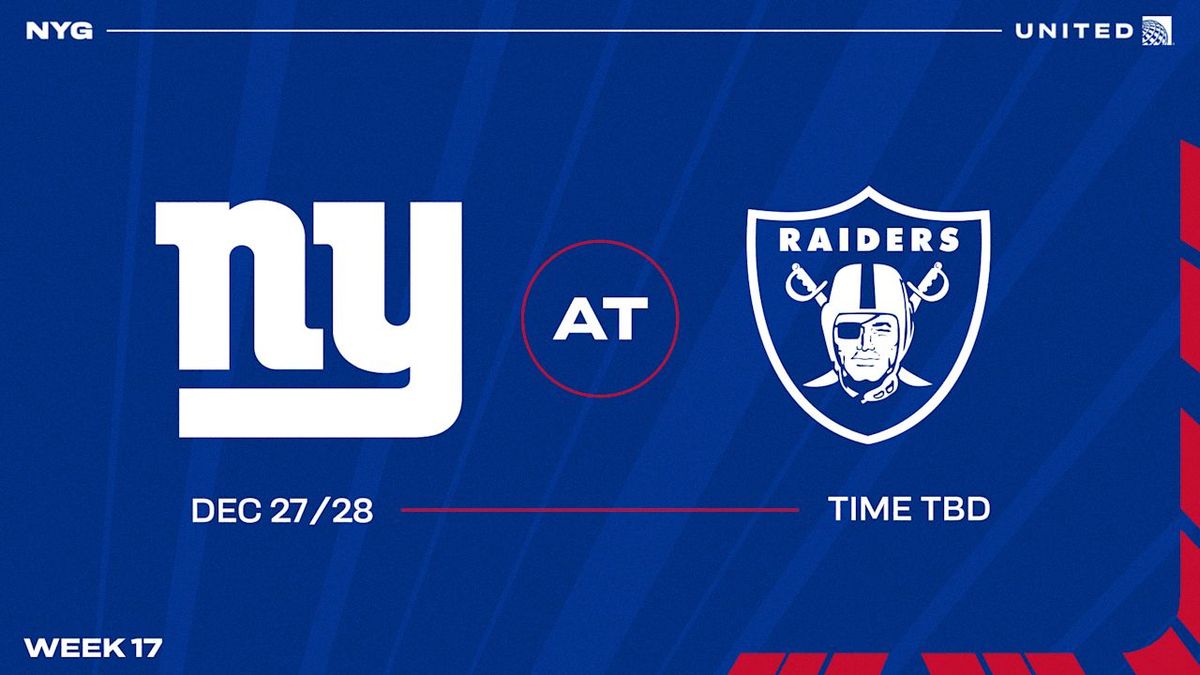 Las Vegas Raiders vs. New York Giants (Date: TBD)