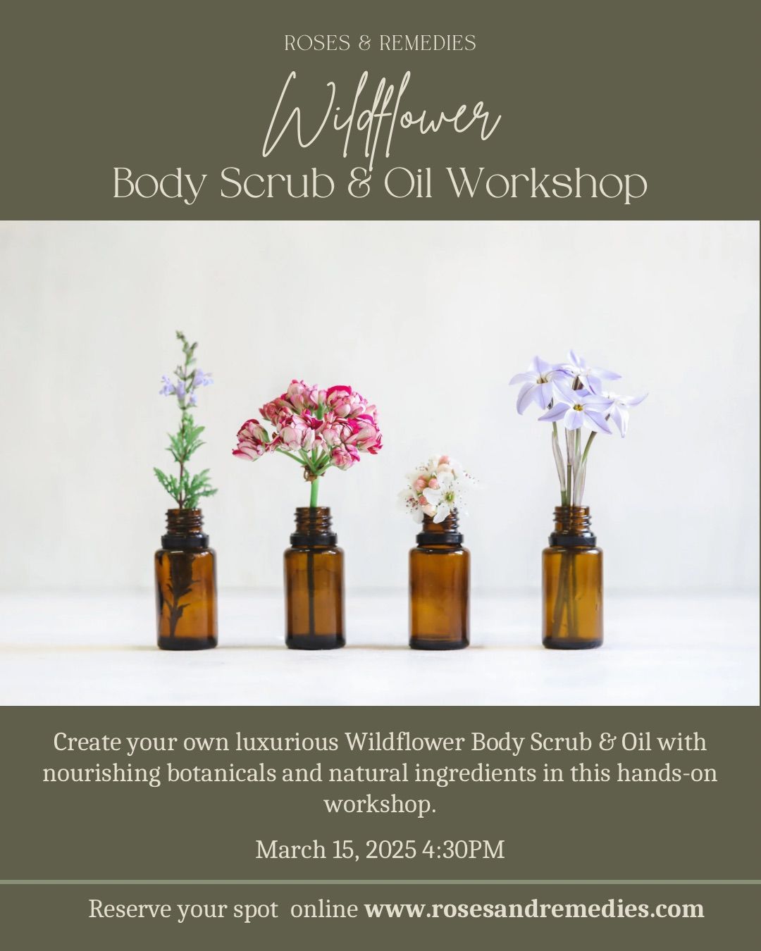 Wildflower Body Scrub & Oil Workshop