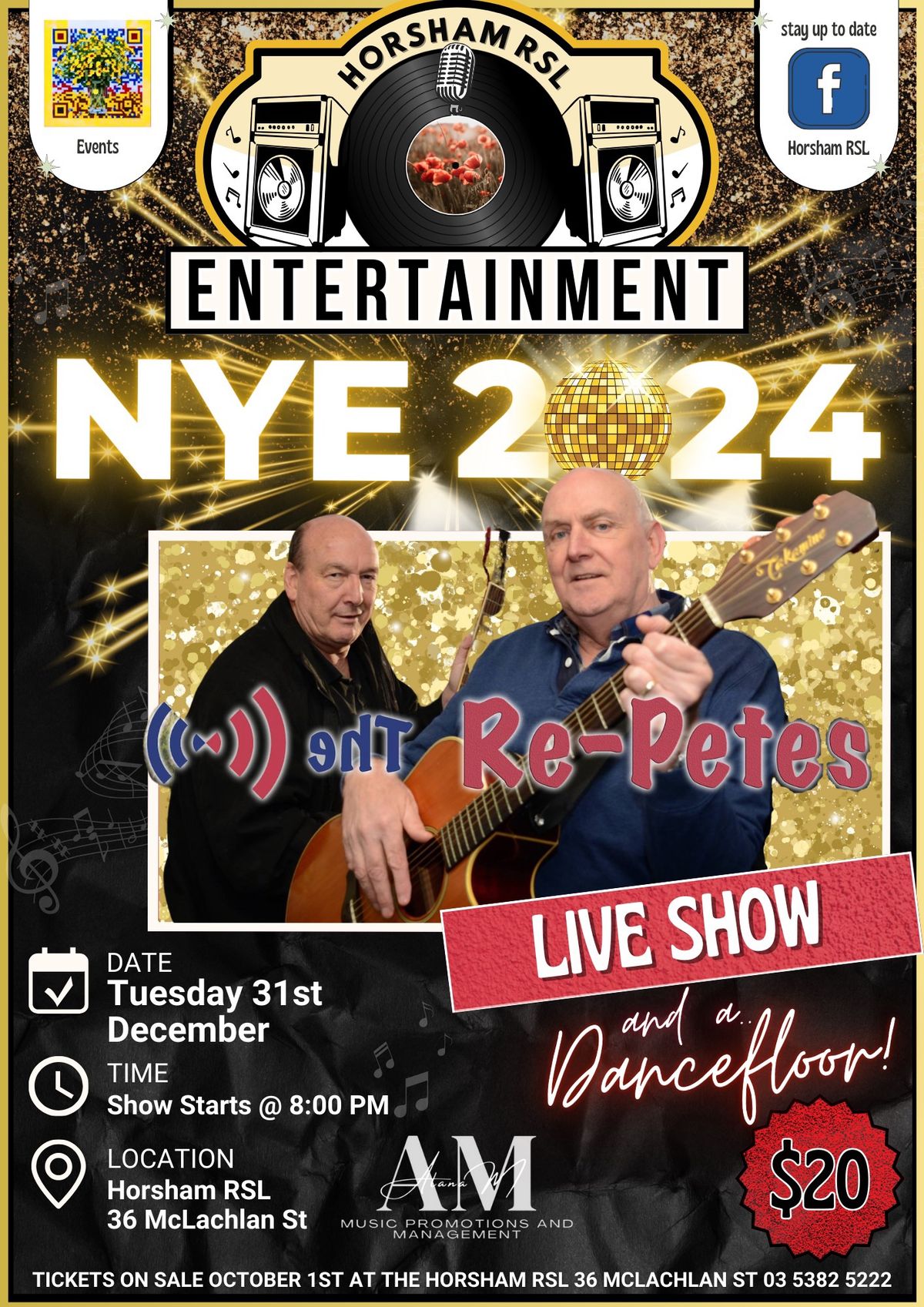 NEW YEARS EVE - The Re Petes - LIVE at The Horsham RSL