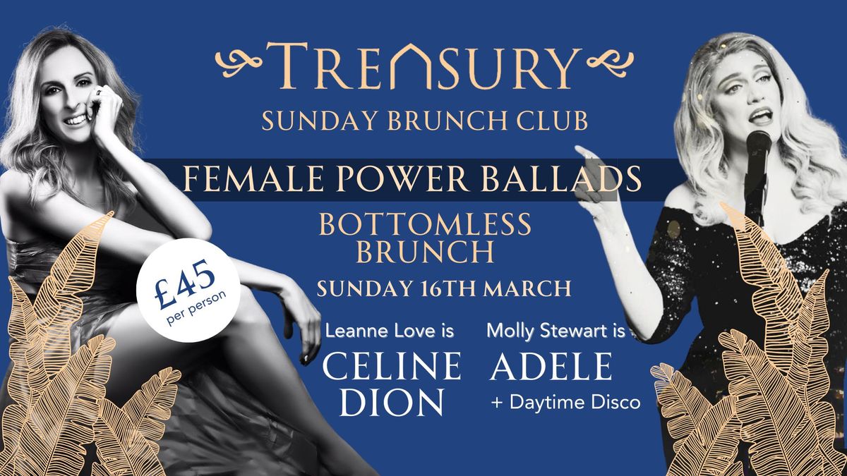 Female Power Ballads Bottomless Brunch with Adele & Celine Dion