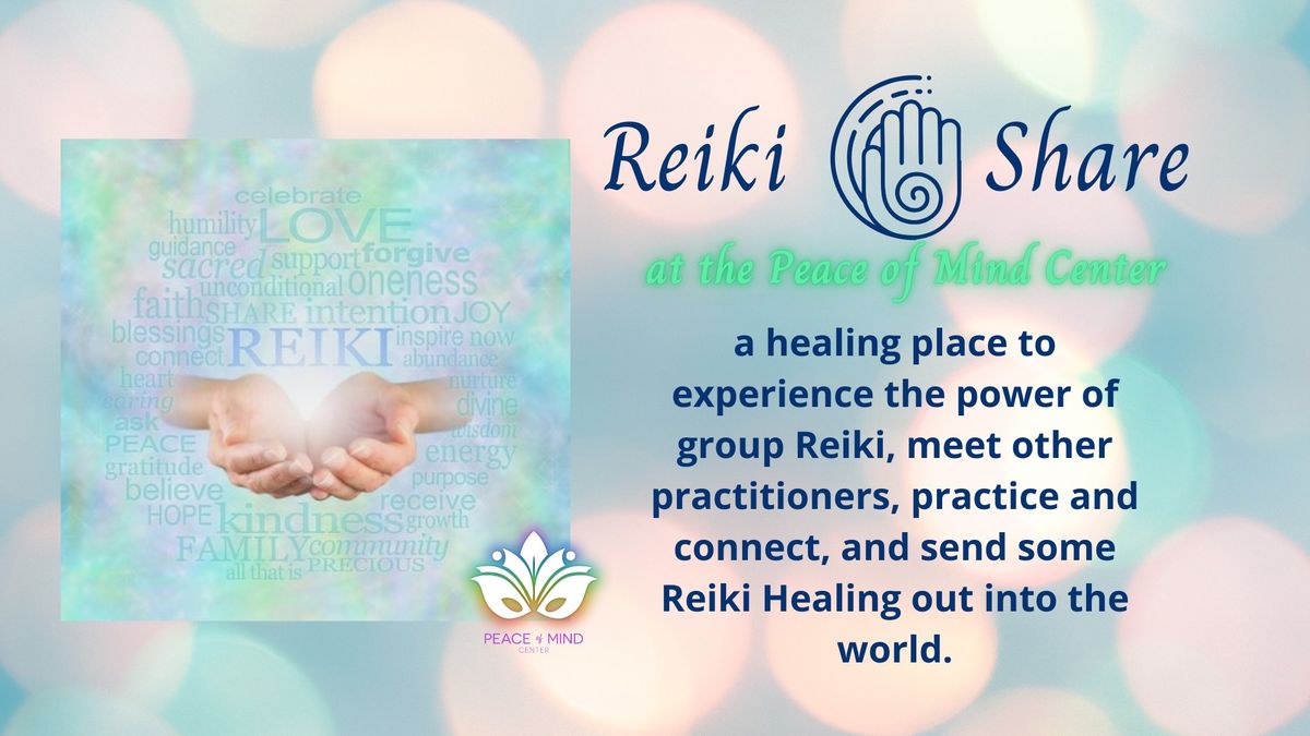 October Reiki Share at the Peace of Mind Center