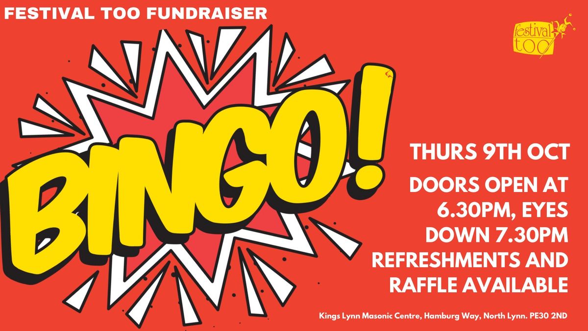 Festival Too Bingo - Festival Too Fundraiser 