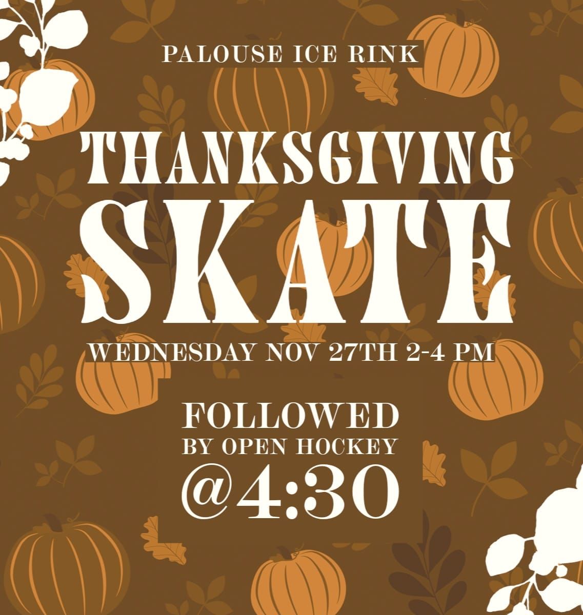 Thanksgiving Public Skate & Family Open Hockey