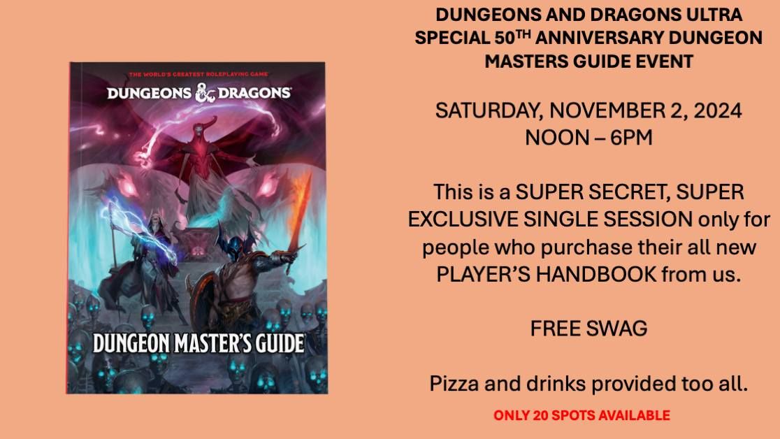 D&D 50th Dungeon Masters Guide Event