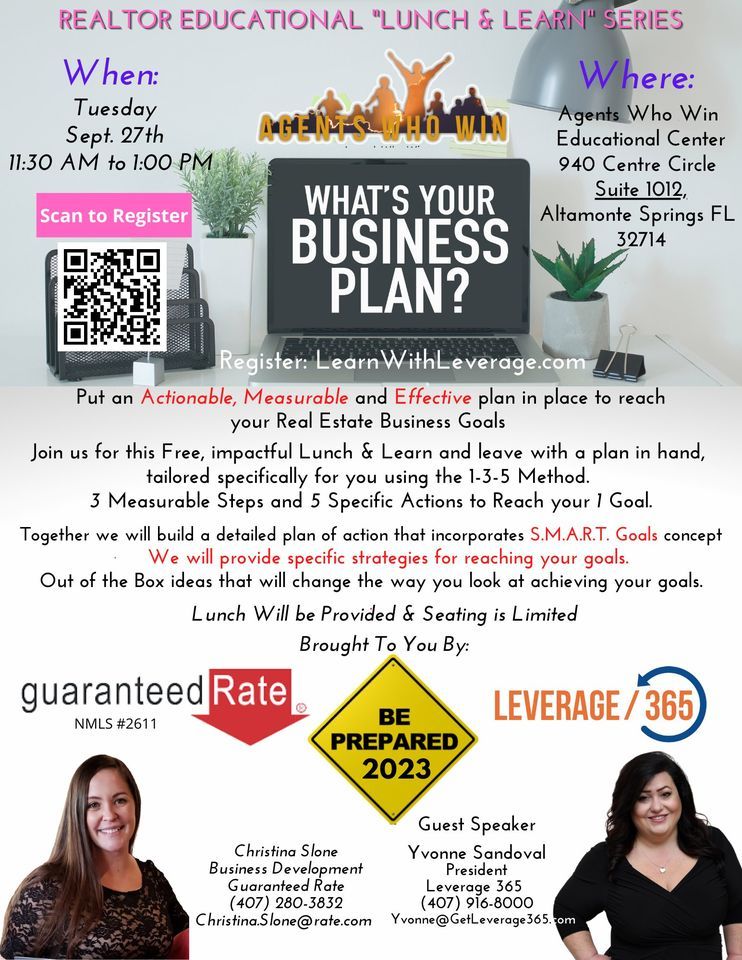 Realtor Business Planning Class - Prepare Your Business for 2023 ...