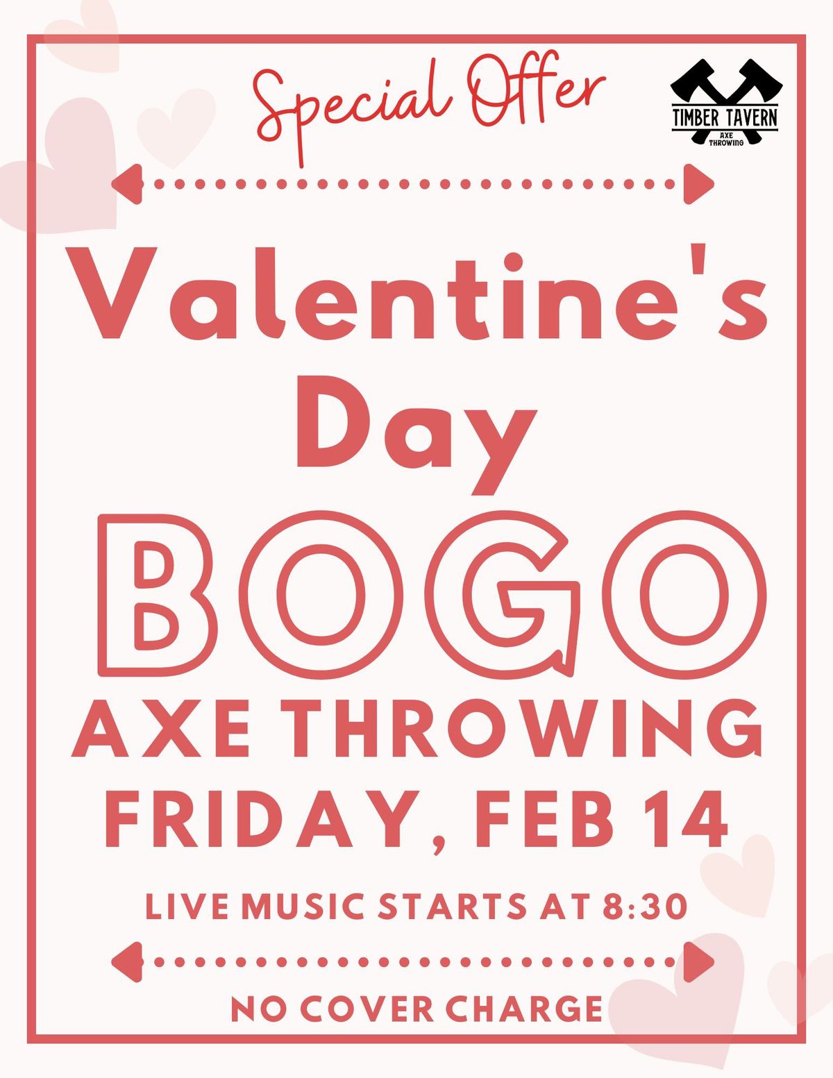 \ud83c\udfaf Valentine\u2019s Day BOGO Axe Throwing\ud83e\ude93