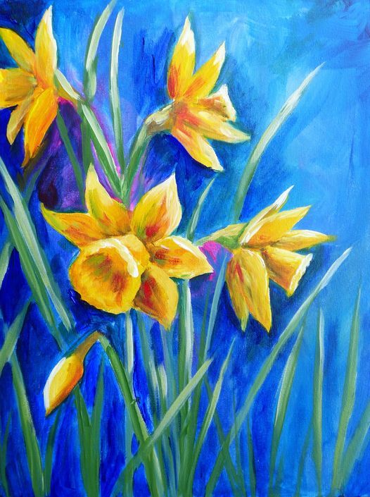 Paint & Wine Night - Daffodils