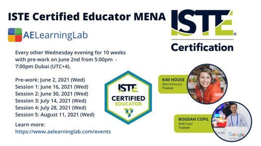 ISTE Certified Educator MENA June 2021 Cohort