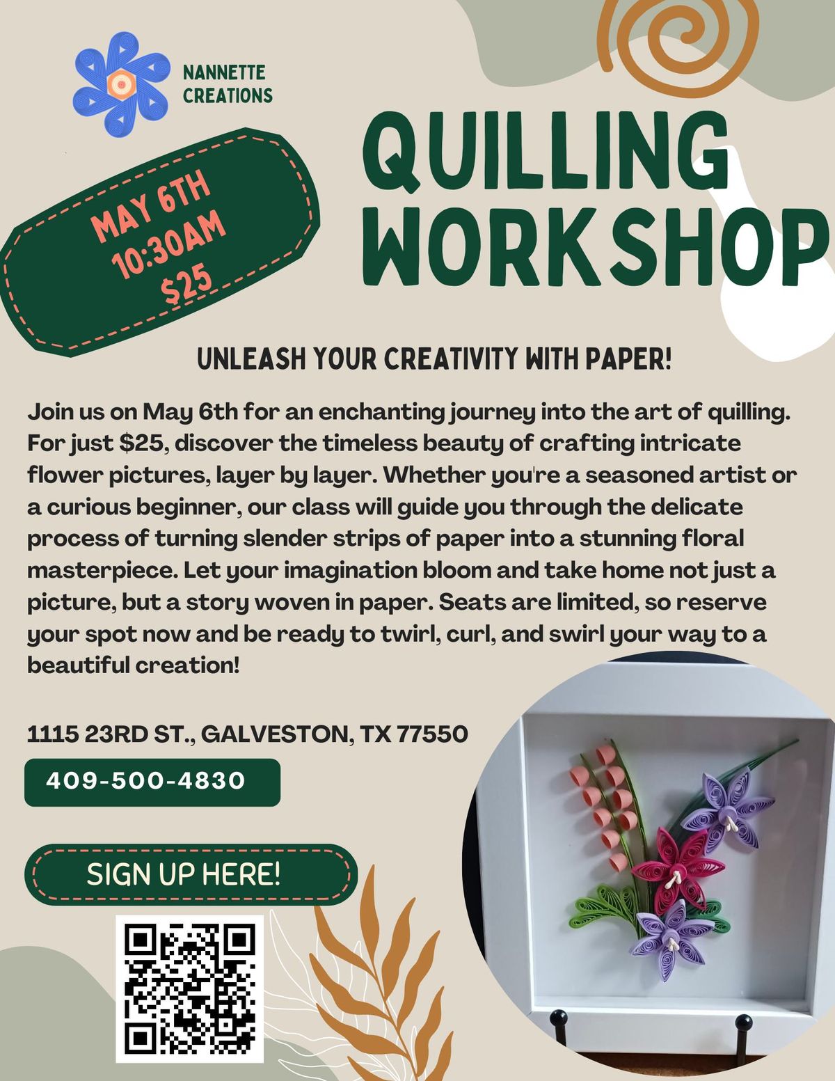 Quilling Class - flowers