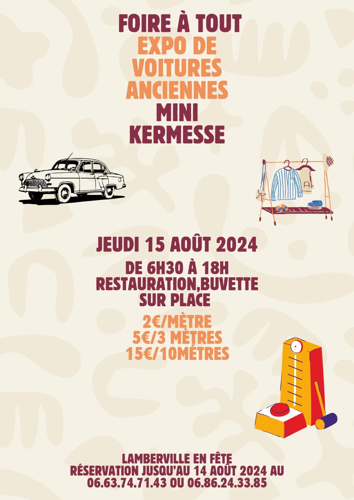 Foire \u00e0 tout - Expo de v\u00e9hicules anciens -Mini Kermesse Restauration sur place