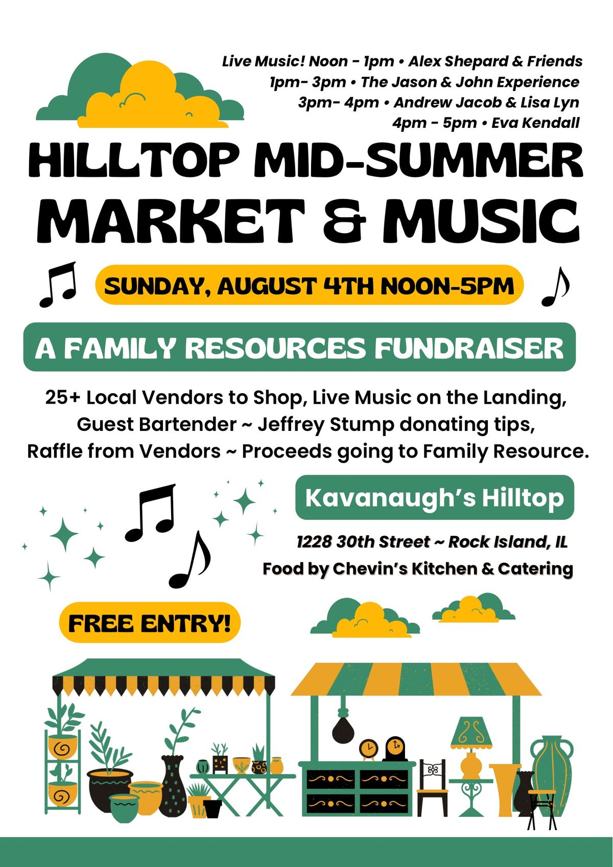 Hilltop Mid-Summer Market & Music - A Family Resources Fundraiser!