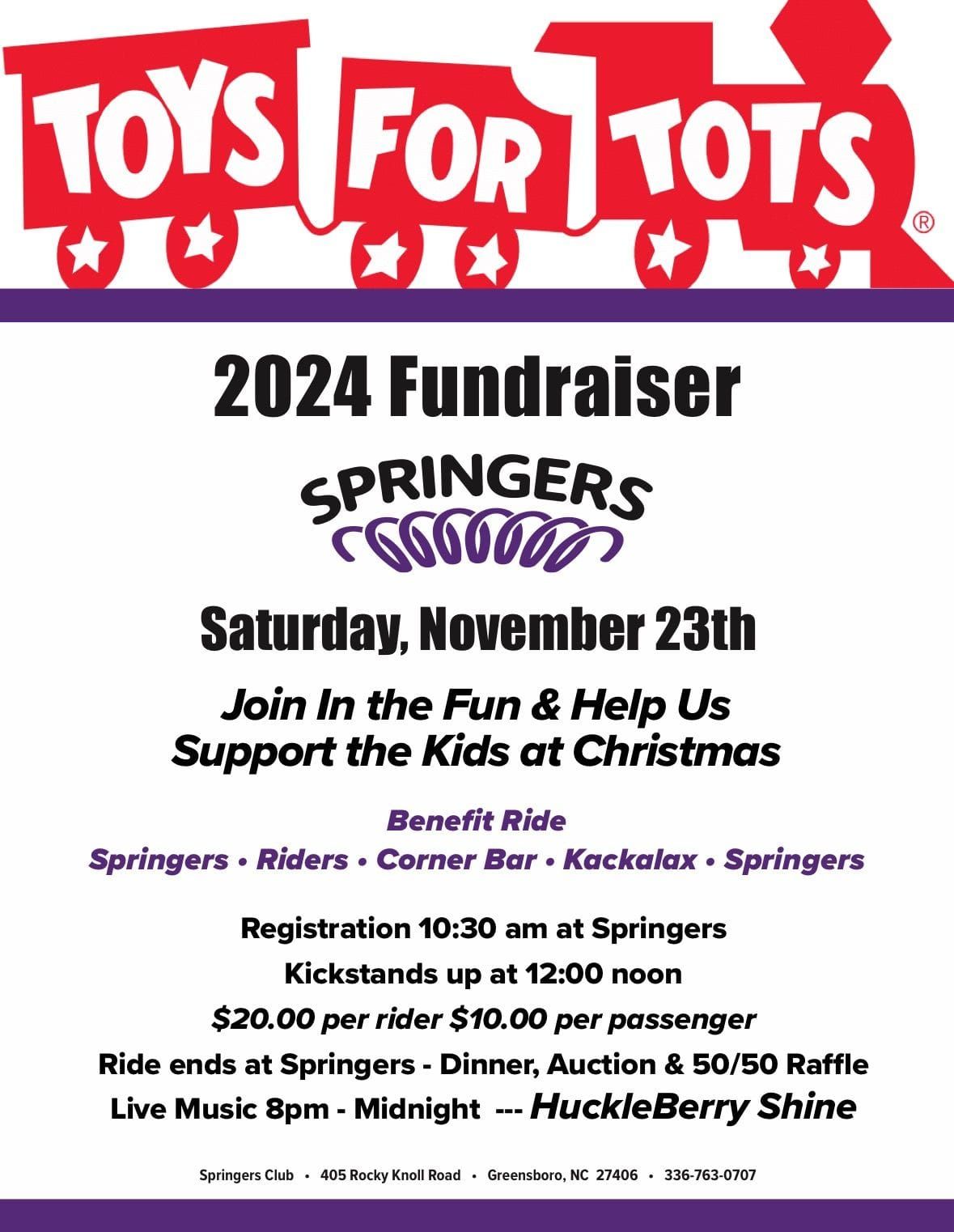 Toy Drive and Donations at Springers