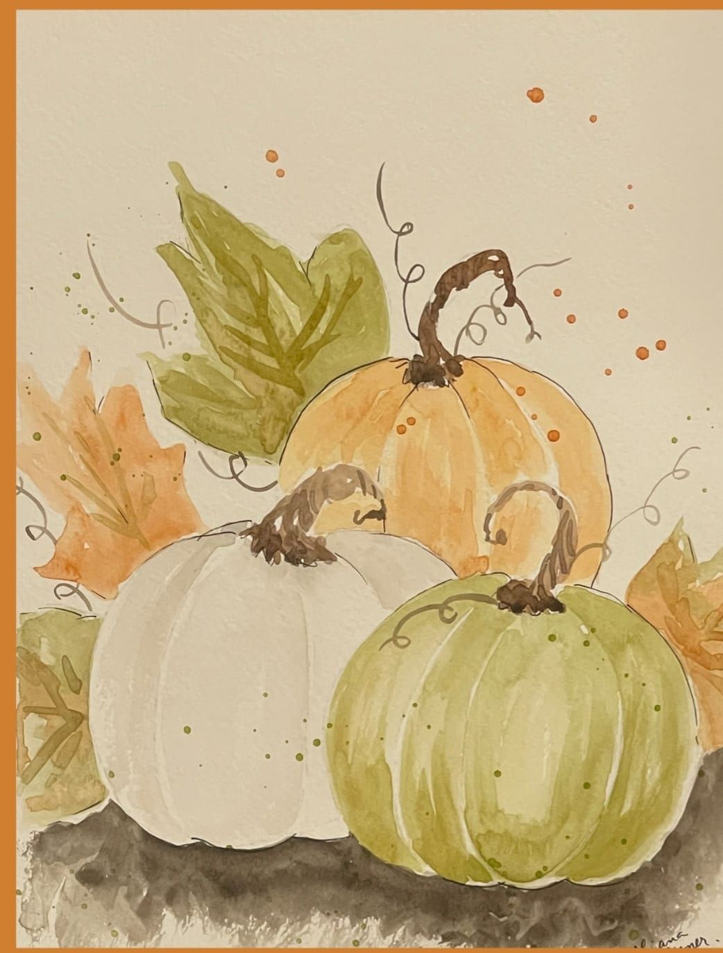 Pumpkin Watercolor Paint 