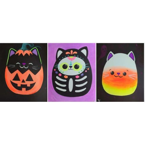 KIDS Halloween Squishmallow Canvas Painting