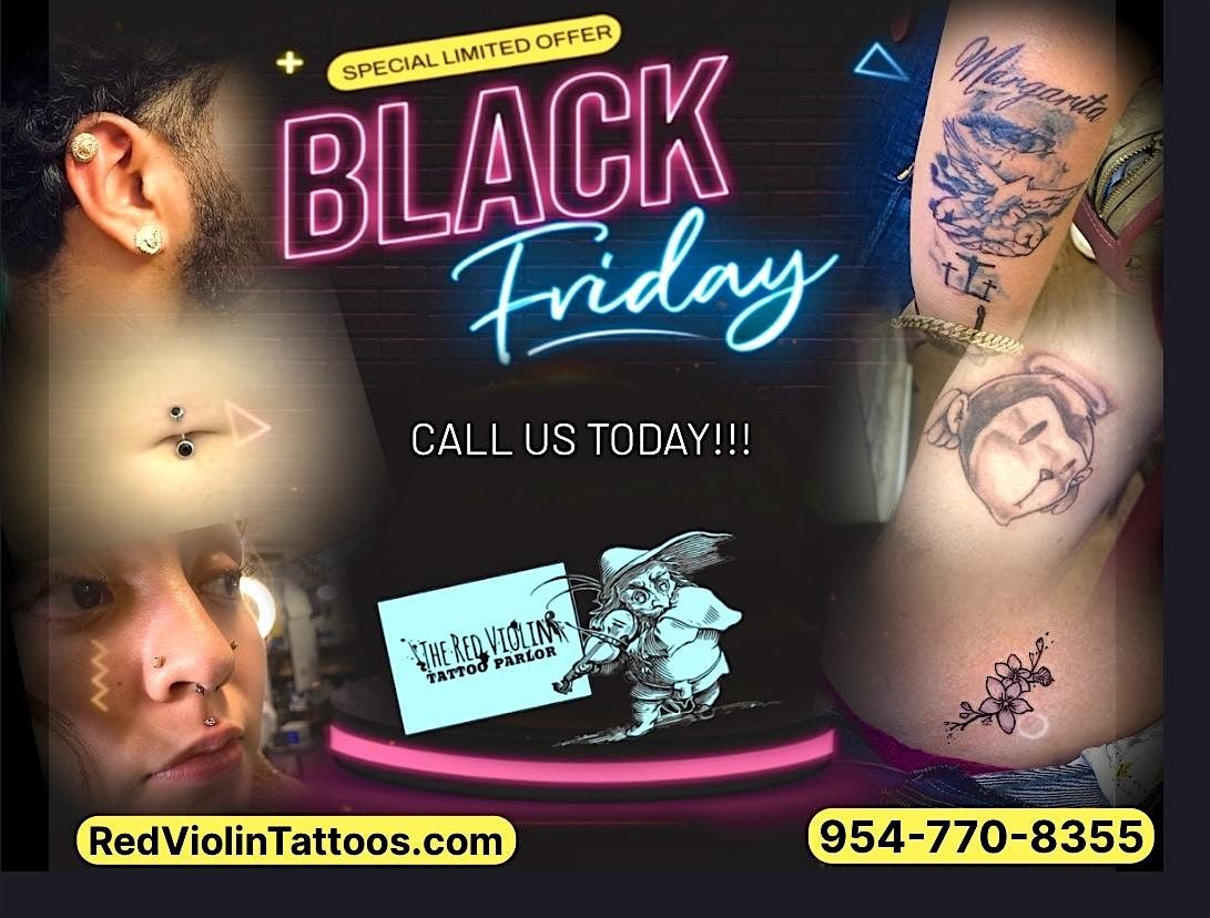 Black Friday Tattoo and Piercing  Special