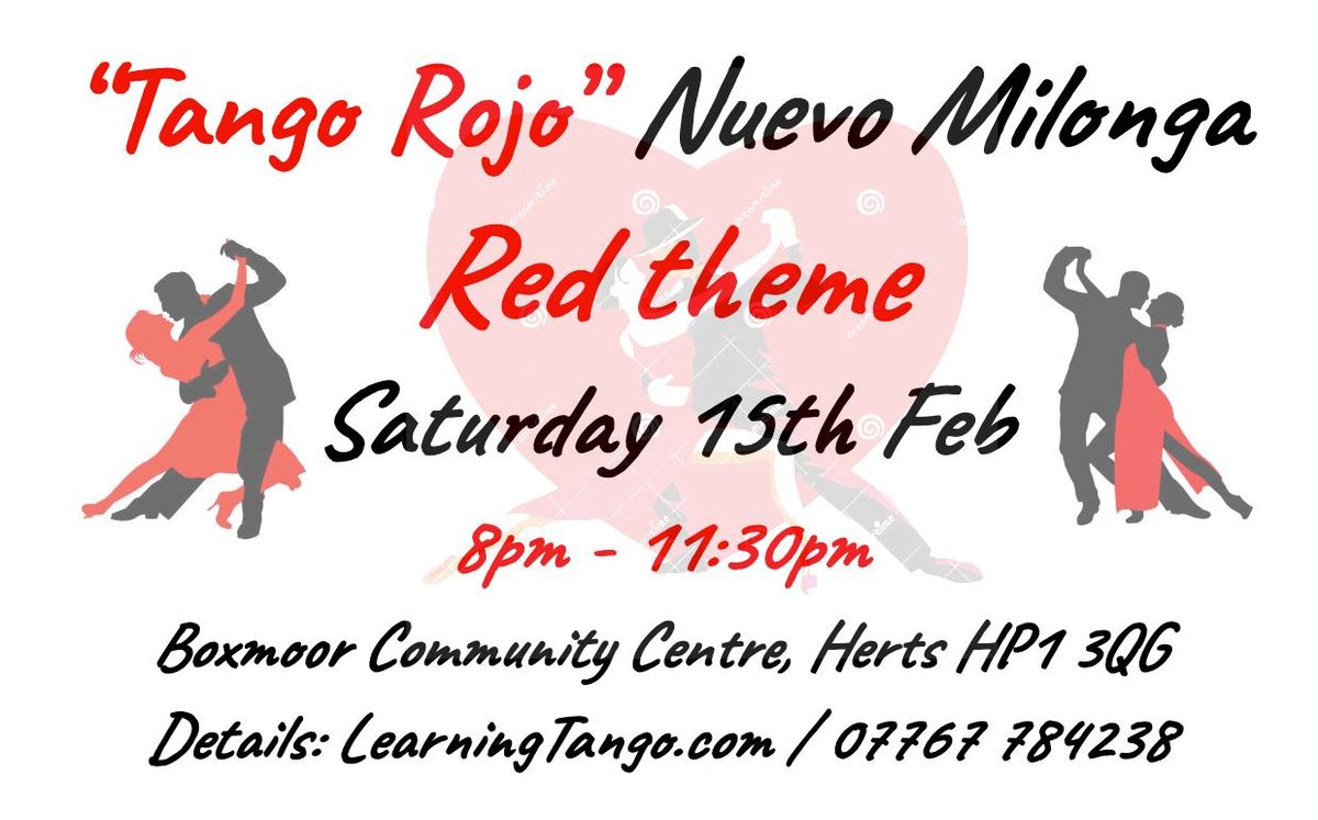 Tango Rojo - Nuevo Milonga, "Red" theme