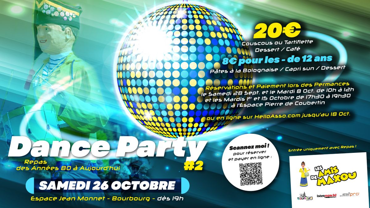 DANCE PARTY #2 - Repas des Ann\u00e9es 80 \u00e0 Aujourd'hui