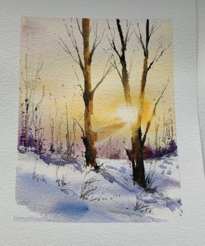 Winter morning watercolor on Saturday, November 30 at 2pm. 1459 Humboldt Rd. Chico