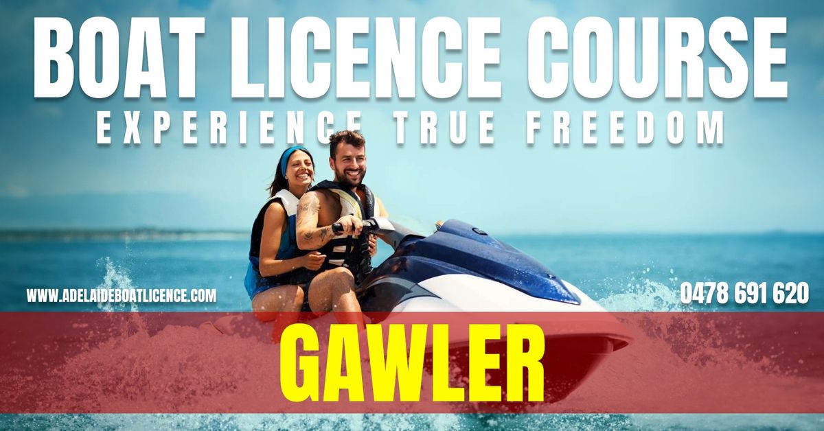 Gawler Boat Licence Course