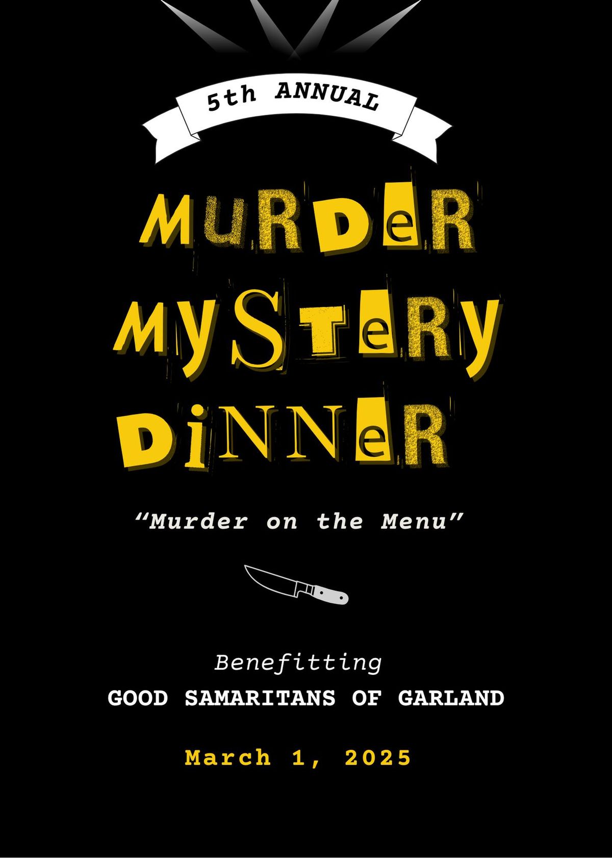 5th Annual Murder Mystery Dinner - GOOD SAMARITANS of GARLAND