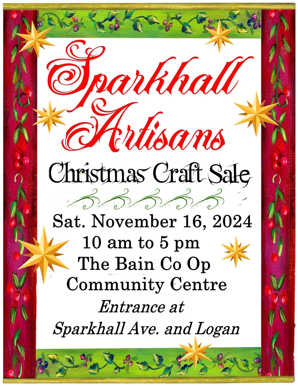 Annual Sparkhall Christmas Artisan Sale