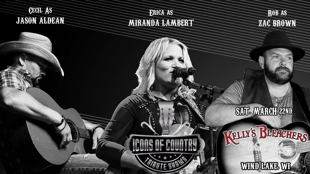 Icons Of Country tributes to Jason Aldean, Miranda Lambert and Zac Brown Band LIVE at Kellys II!