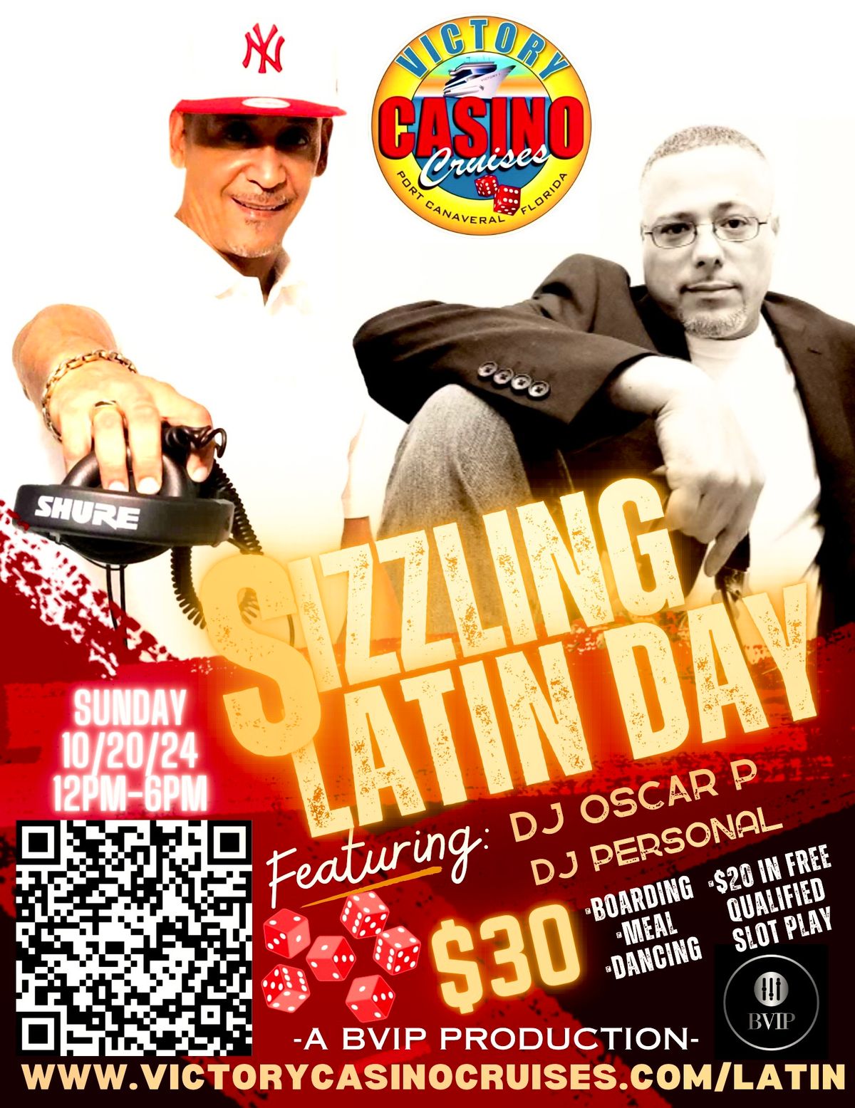 SIZZLING LATIN DAY WITH DJ OSCAR P & DJ PERSONAL ON THE VICTORY CASINO CRUISE!!!