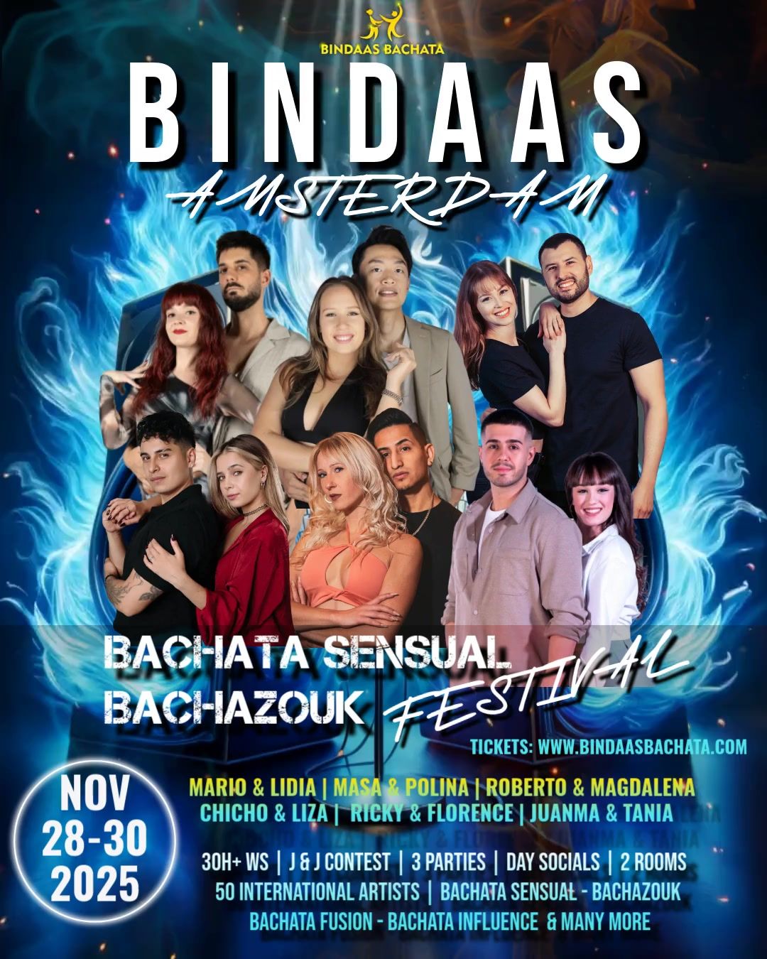 BINDAAS Bachata Sensual & Bachazouk Festival - Nov 28-30, 2025 - Amsterdam