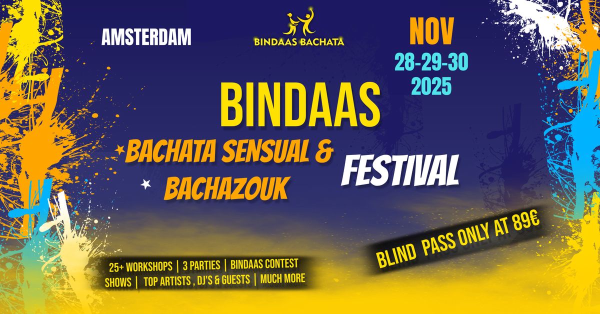 BINDAAS Bachata Sensual & Bachazouk Festival - Nov 28-30, 2025 - Amsterdam