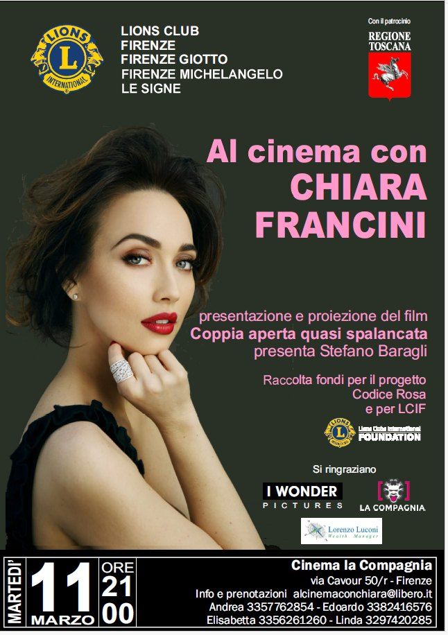 \u201cAl Cinema con Chiara Francini\u201d