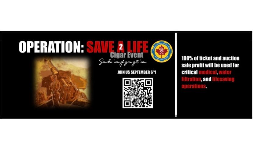 OPERATION: SAVE A LIFE 2. Cigar Event - Fundraiser for Ukraine