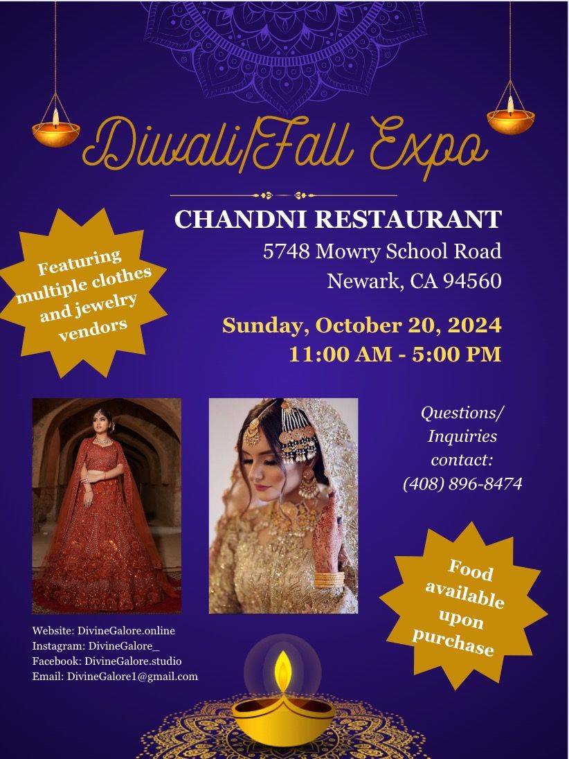 Diwali\/Fall Expo at Chandni Resturant Newark