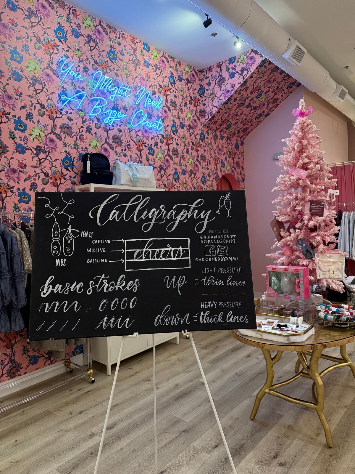 Galentine\u2019s Modern Calligraphy for Beginners & Chalkboard Lettering at Monkee\u2019s of Draper