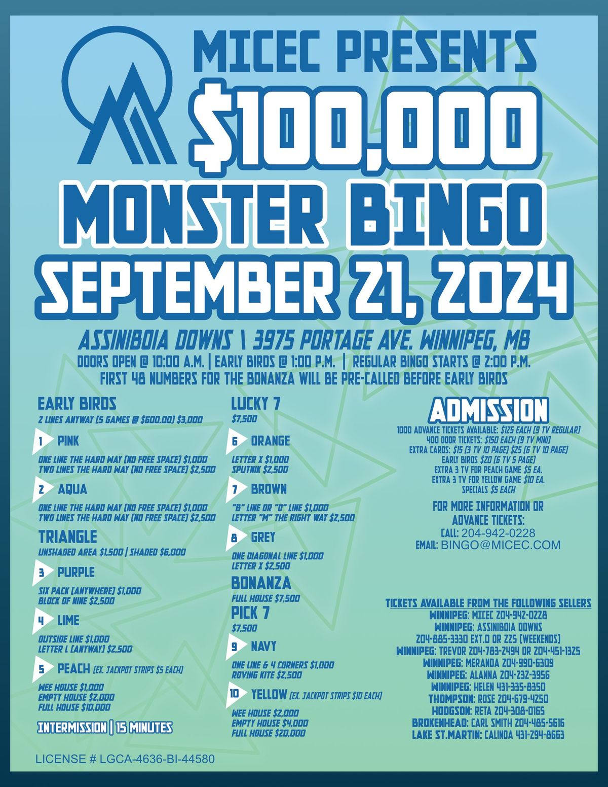 MICEC Semi-Annual $100,000 Monster Bingo