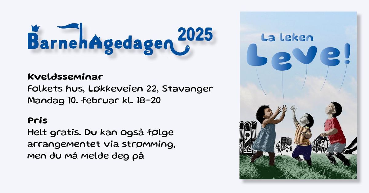 Kveldsarrangement for Barnehagedagen 2025