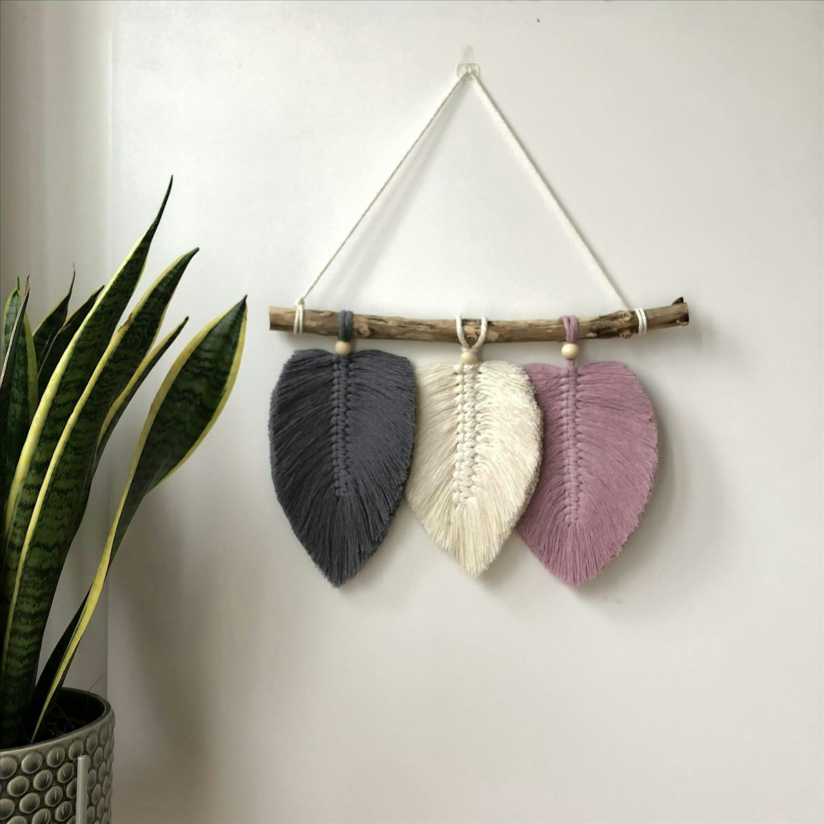 Macrame Feather Wall Hanging