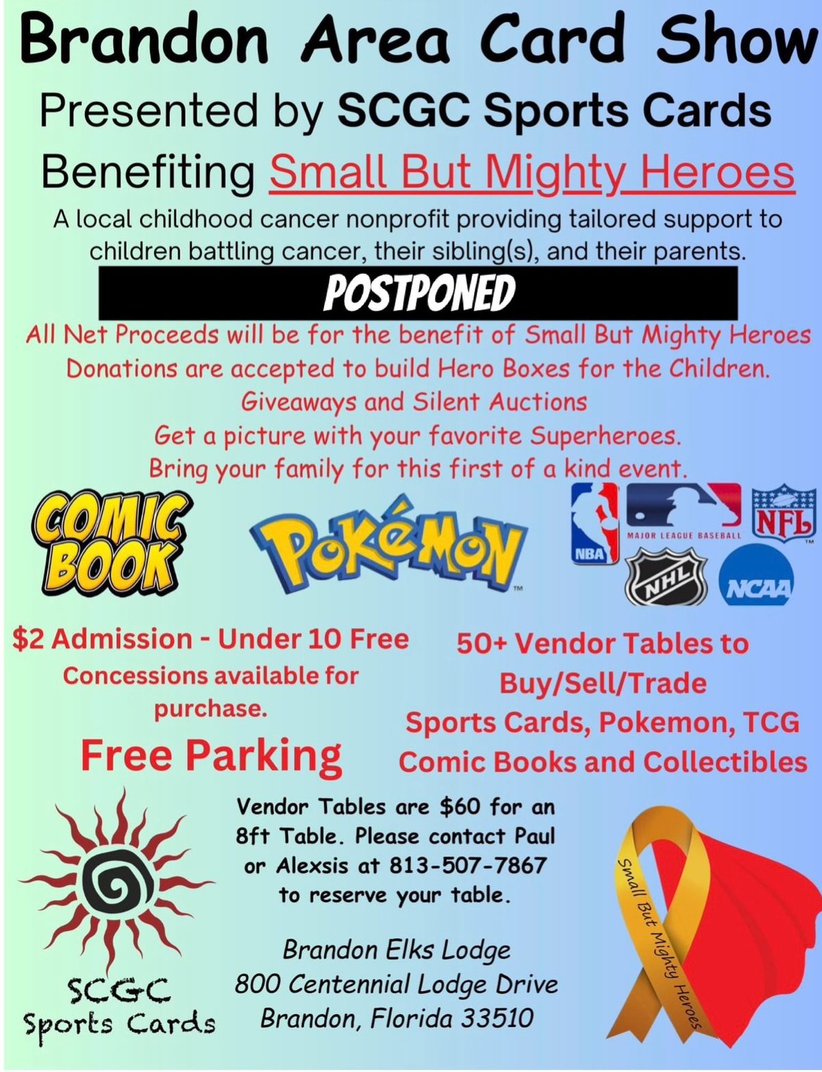 Brandon Area Card Show benefiting Small But Mighty Heroes