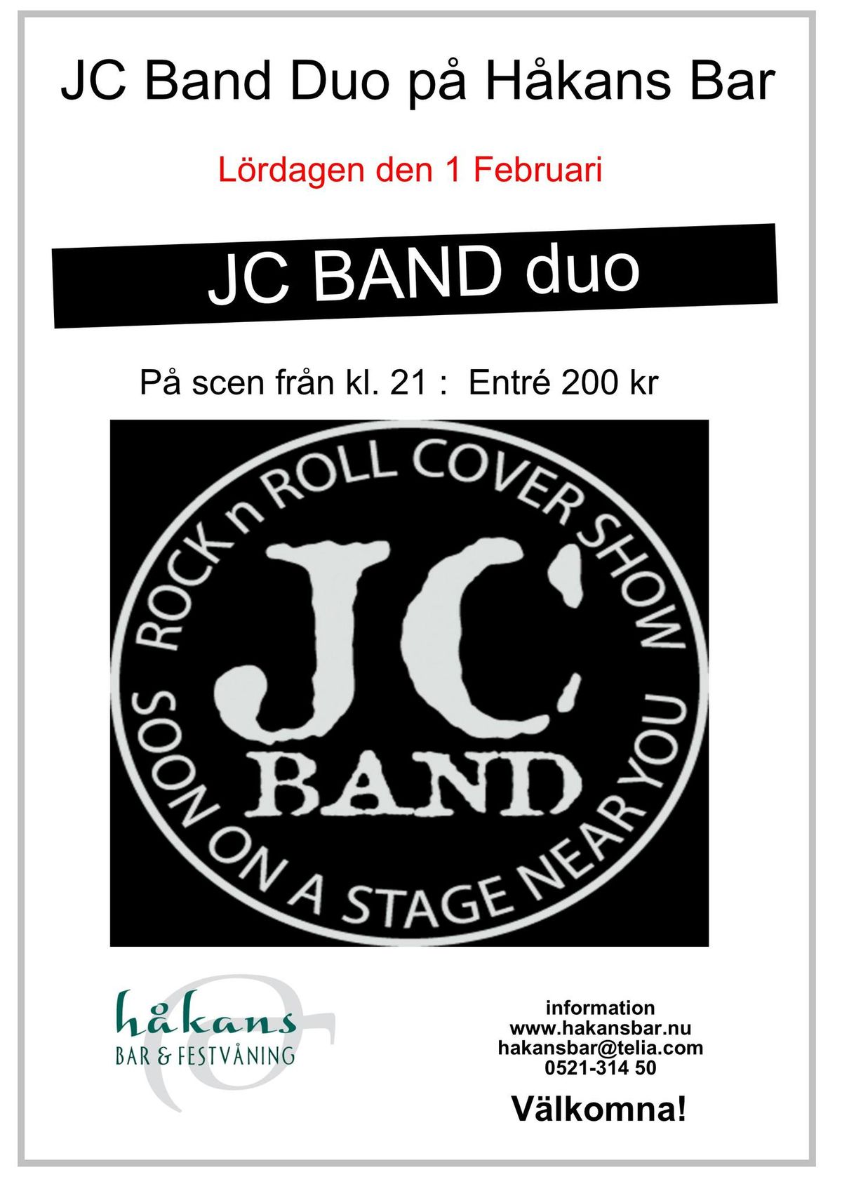 JC BAND p\u00e5 H\u00e5kans Bar