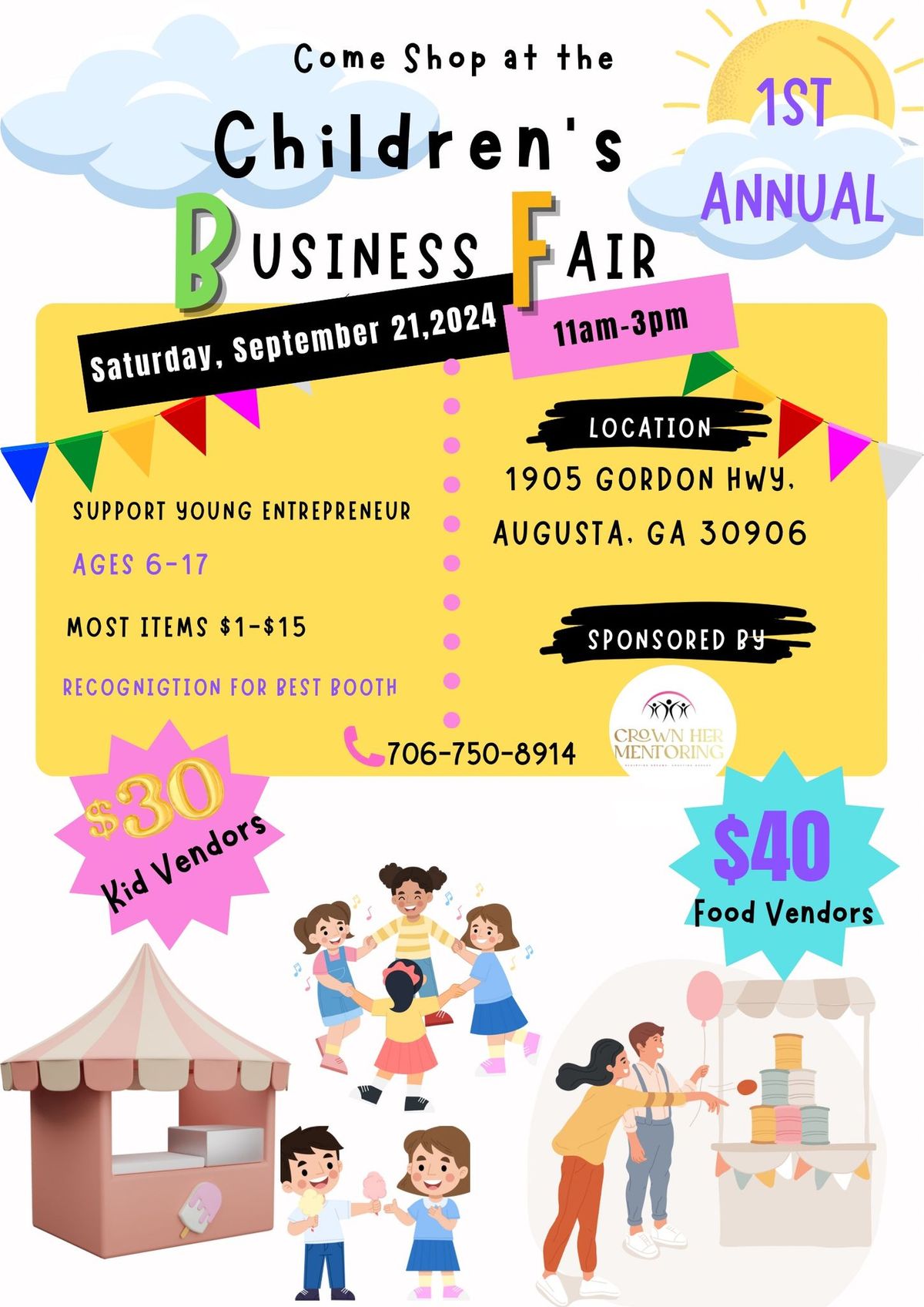 1st Annual Children\u2019s Business Fair & Pop Up Shop