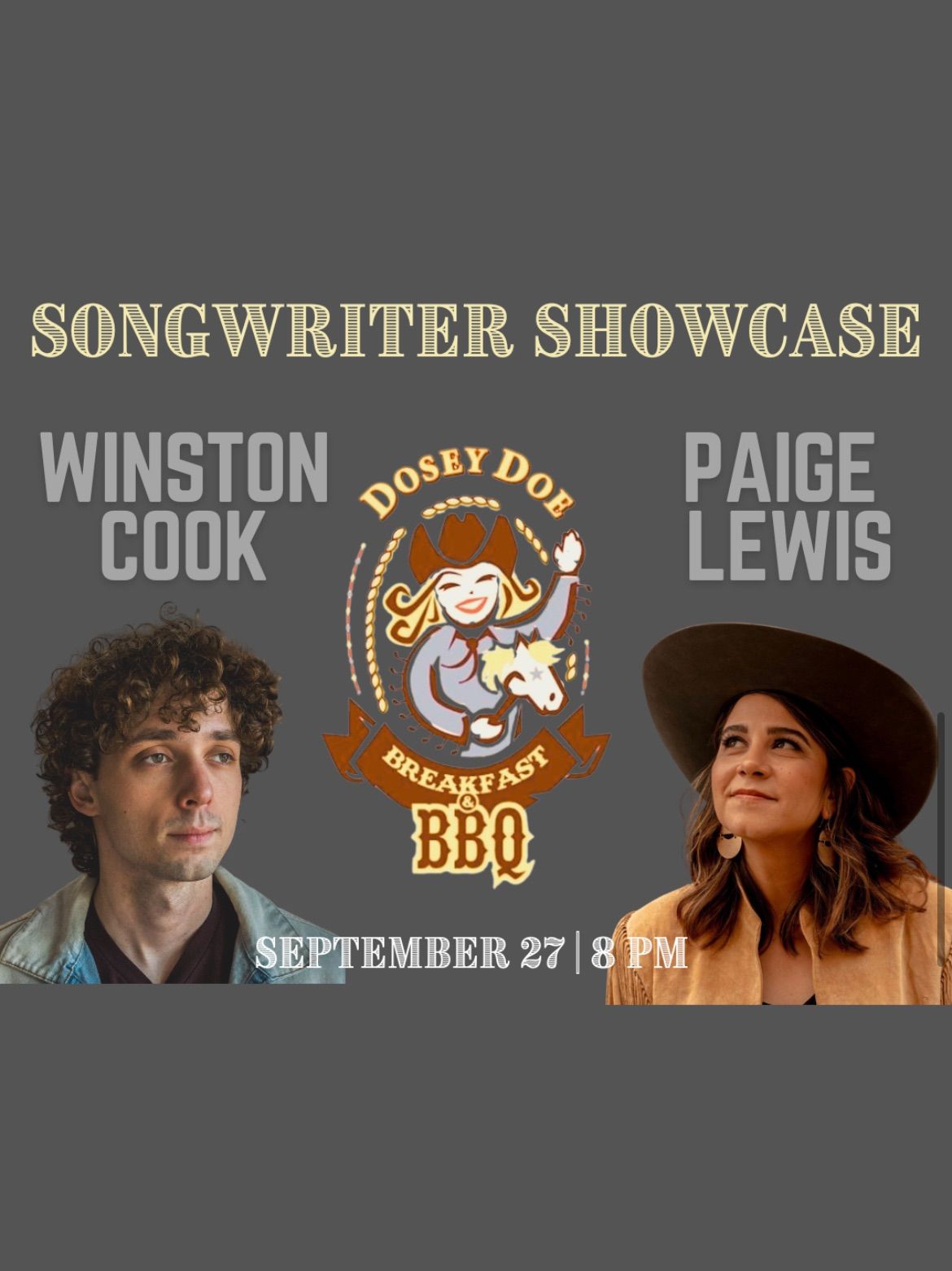 Paige Lewis & Winston Cook at Dosey Doe BBQ & Whiskey Bar