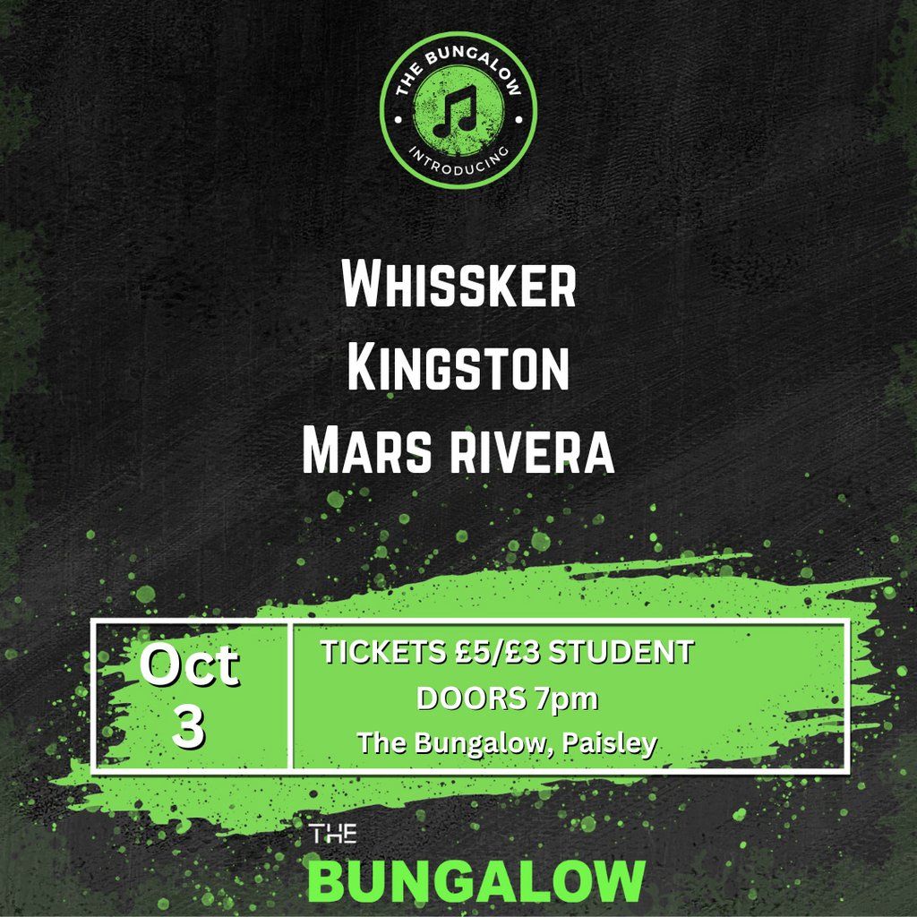 Bungalow Introducing: Whissker, Kingston & Mars Rivera