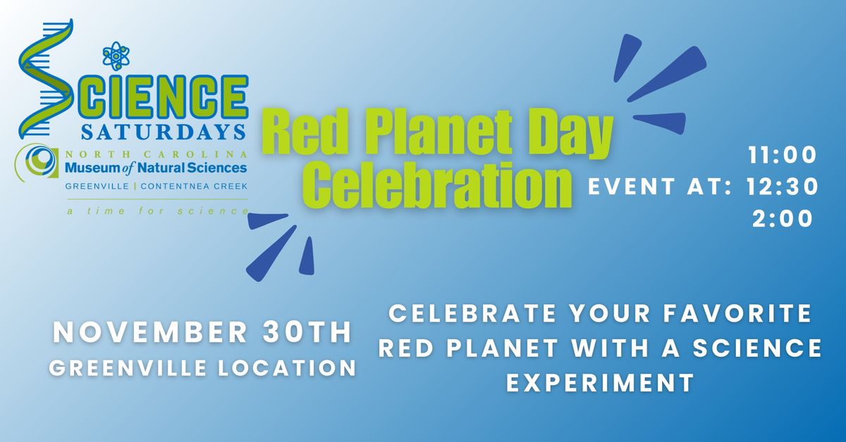 Science Saturday- Red Planet Day Celebration