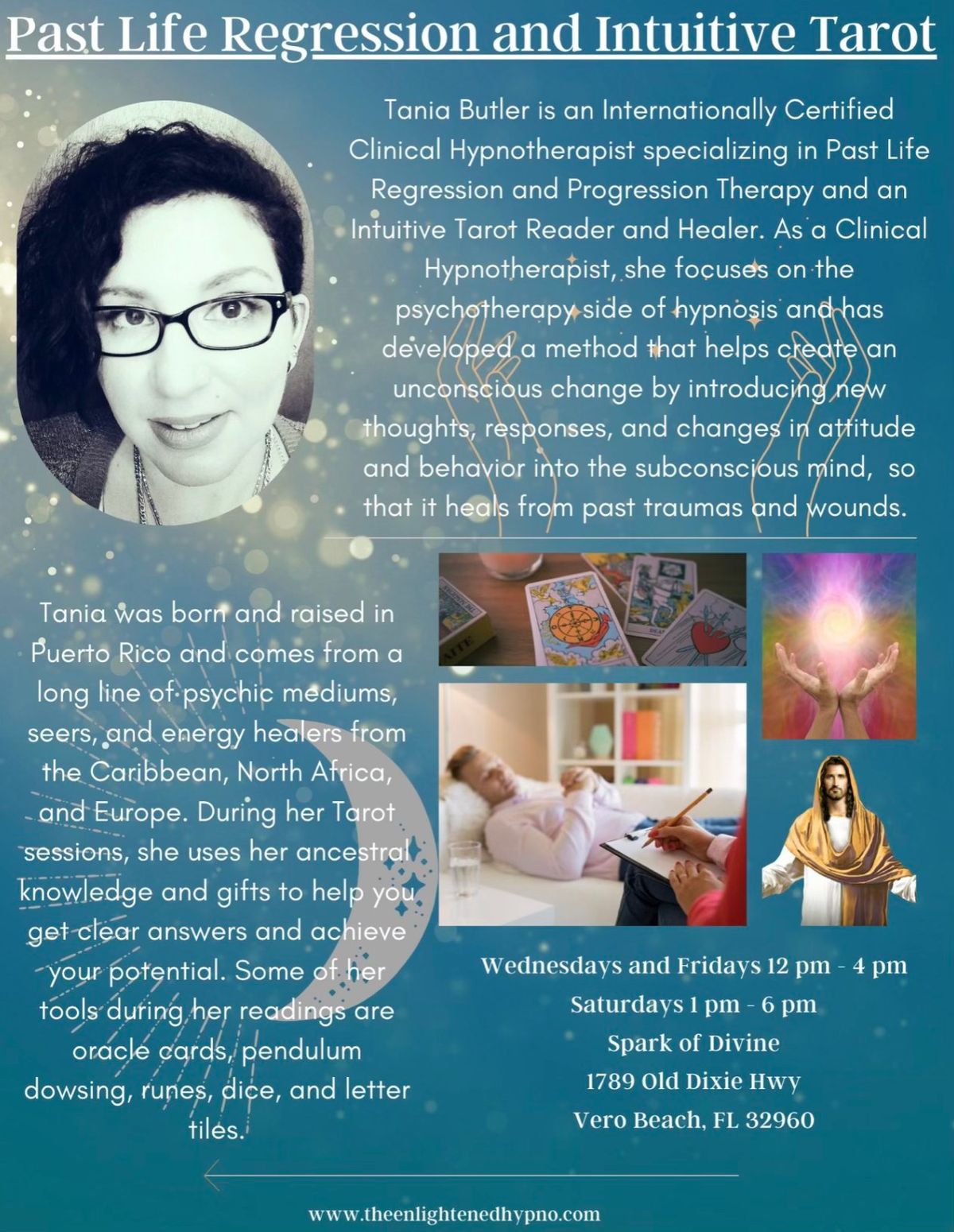 Past Life Regression private sessions or Tarot Readings w\/ Tania