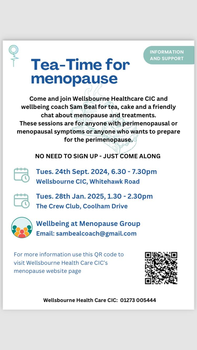 Teatime Menopause Info and Q&A session