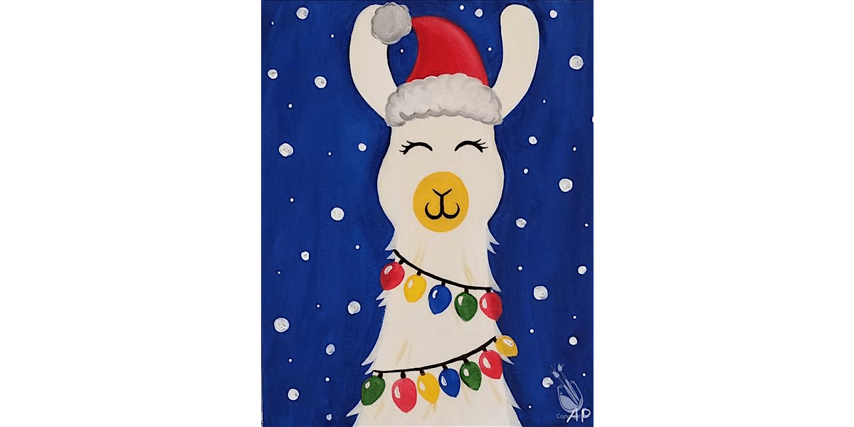 Happy Jingle Llama - Paint and Sip in Houston | Classpop!\u2122