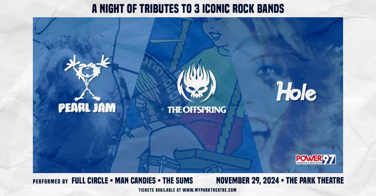 A night of tributes to 3 iconic rock bands