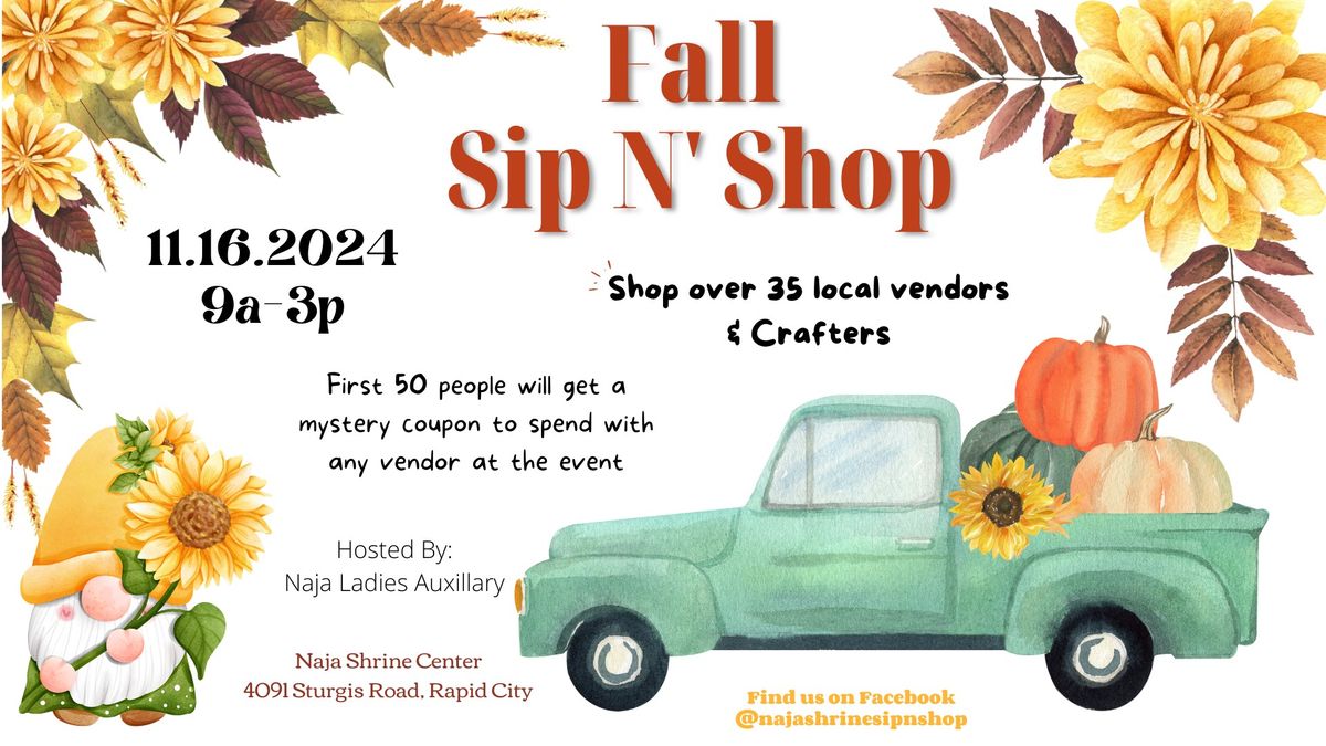 Fall Sip N Shop