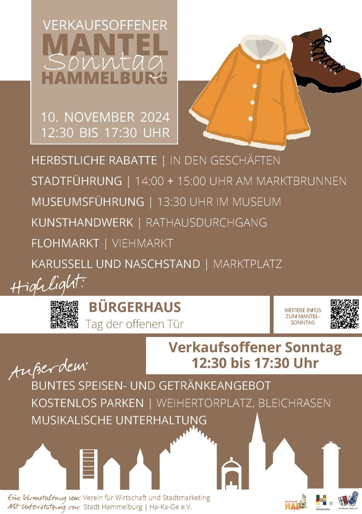 Verkaufsoffener Mantelsonntag + Flohmarkt + B\u00fcrgerhaus - Tag der offenen T\u00fcr