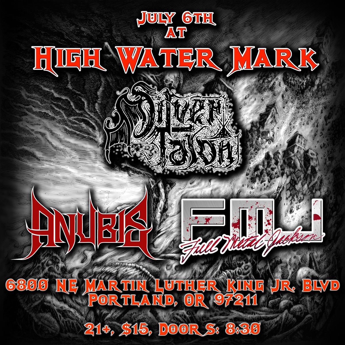 SILVER TALON, ANUBIS, FULL METAL JACKSON at High Water Mark Lounge